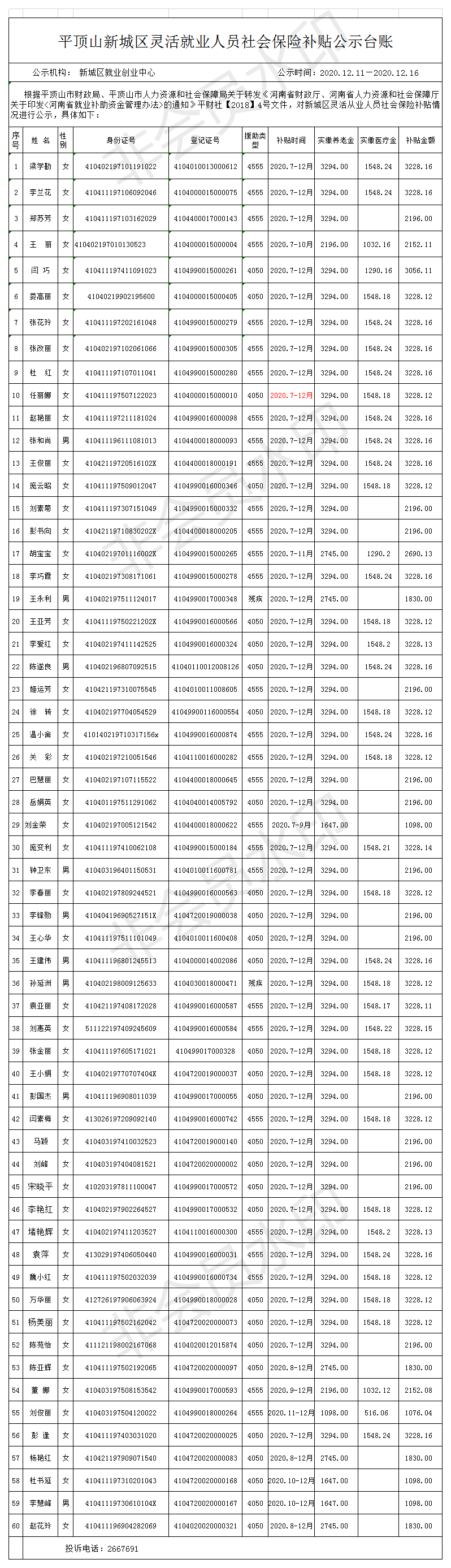 2020年7-12月灵活从业社保补贴公示表.png
